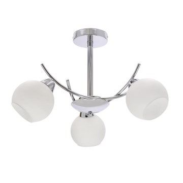 Chandelier on a pole AMOS 3xE27/40W/230V shiny chrome