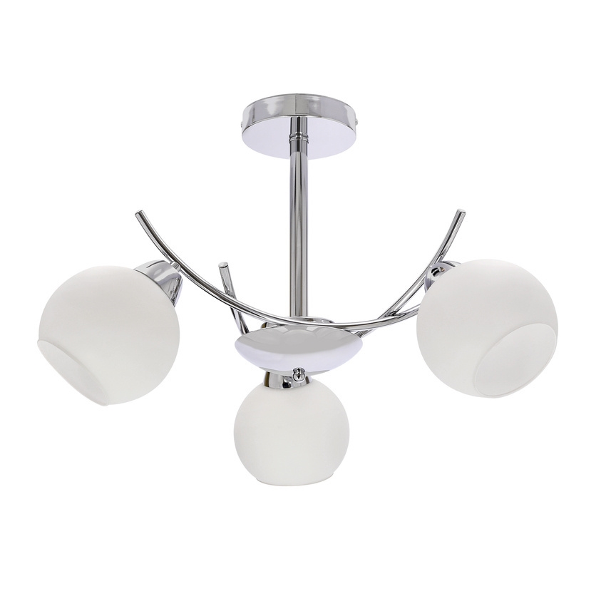 Chandelier on a pole AMOS 3xE27/40W/230V shiny chrome