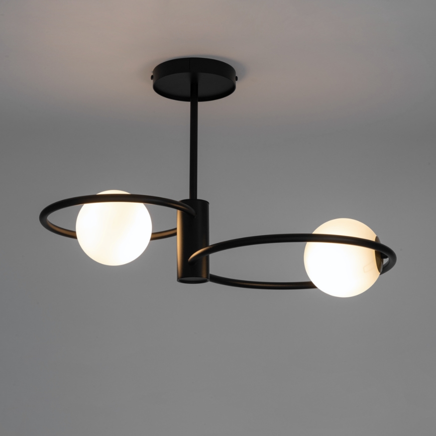 Chandelier on a pole AQUA 2xG9/12W/230V black