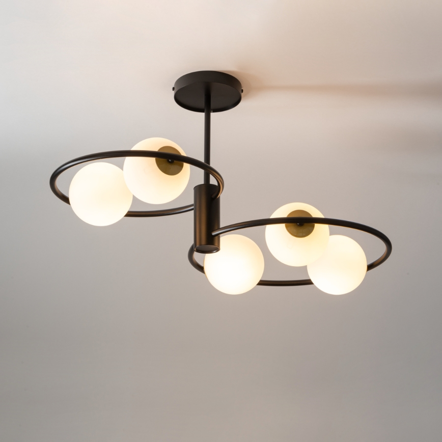Chandelier on a pole AQUA 5xG9/12W/230V black