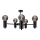 Chandelier on a pole ARD 5xE27/60W/230V black