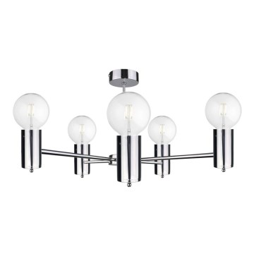 Chandelier on a pole ARD 5xE27/60W/230V shiny chrome