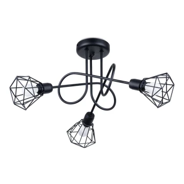 Chandelier on a pole ARTEMIS 3xE14/40W/230V black