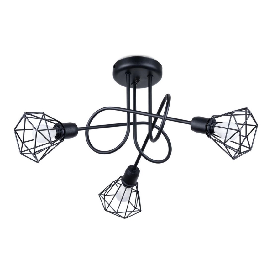 Chandelier on a pole ARTEMIS 3xE14/40W/230V black
