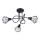 Chandelier on a pole ARTEMIS 3xE14/40W/230V black