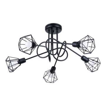 Chandelier on a pole ARTEMIS 5xE14/40W/230V black