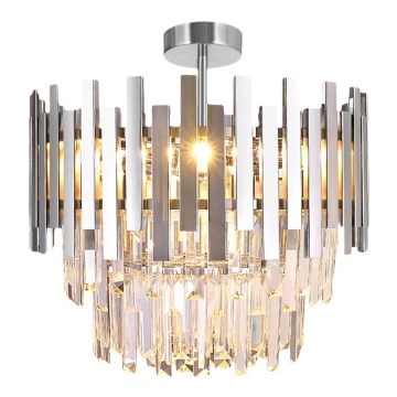 Chandelier on a pole ASPEN 6xE14/40W/230V matte chrome