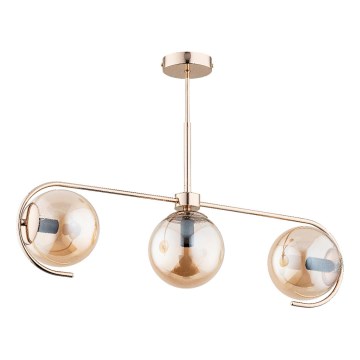 Chandelier on a pole ASTANA 3xE14/10W/230V gold