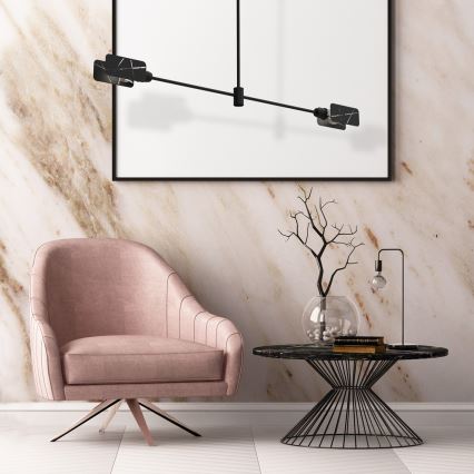 Chandelier on a pole ASTRA 2xE27/60W/230V black