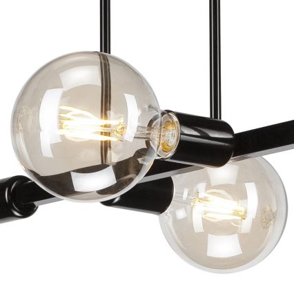 Chandelier on a pole ASTRID 4xE27/60W/230V black