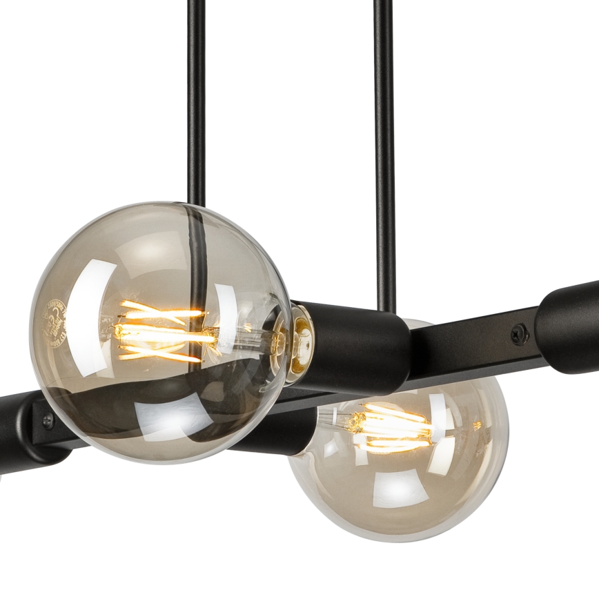 Chandelier on a pole ASTRID 4xE27/60W/230V black