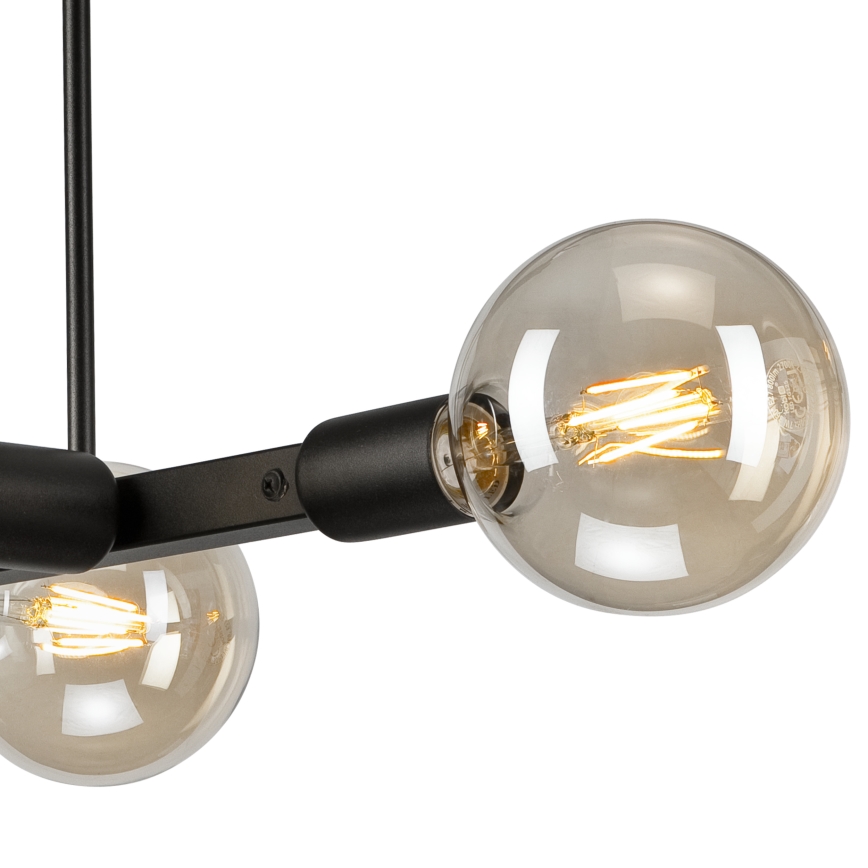 Chandelier on a pole ASTRID 4xE27/60W/230V black