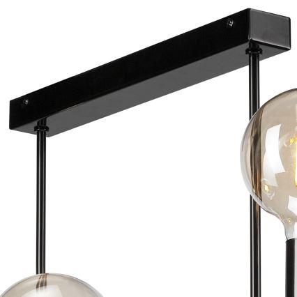 Chandelier on a pole ASTRID 6xE27/60W/230V black