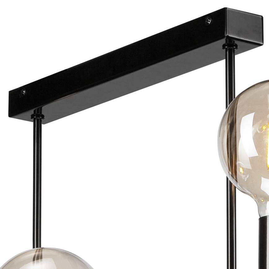 Chandelier on a pole ASTRID 6xE27/60W/230V black