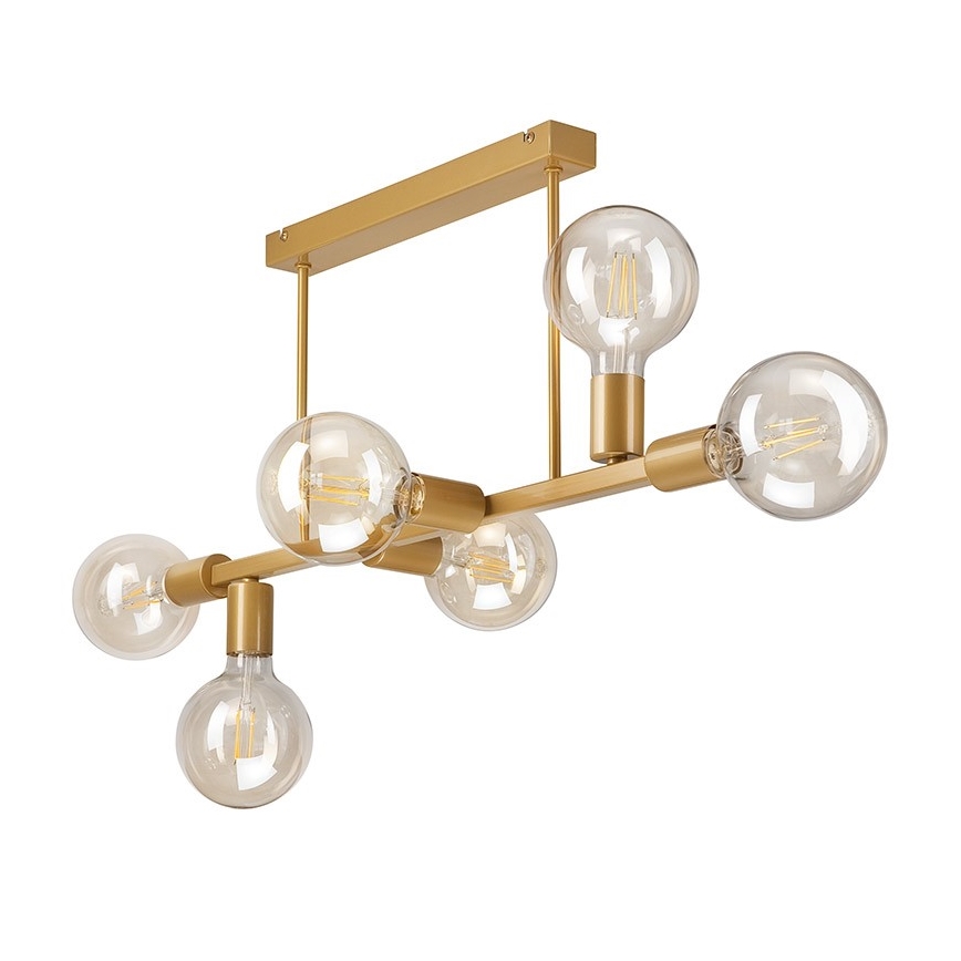 Chandelier on a pole ASTRID 6xE27/60W/230V gold