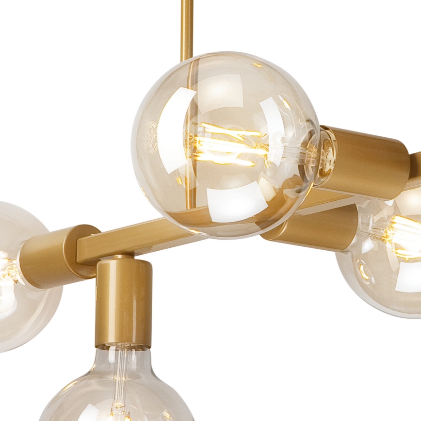 Chandelier on a pole ASTRID 6xE27/60W/230V gold
