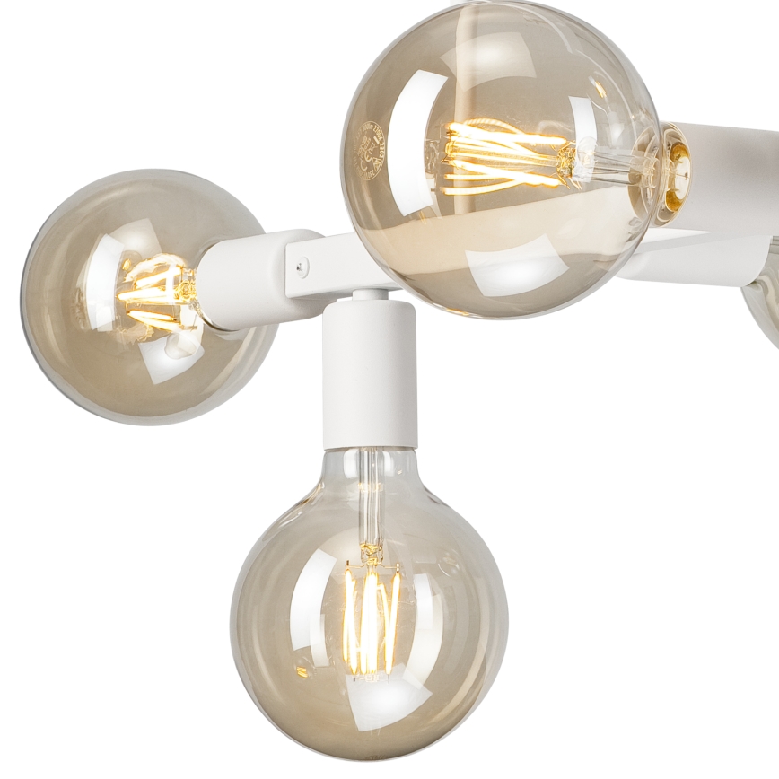 Chandelier on a pole ASTRID 6xE27/60W/230V white