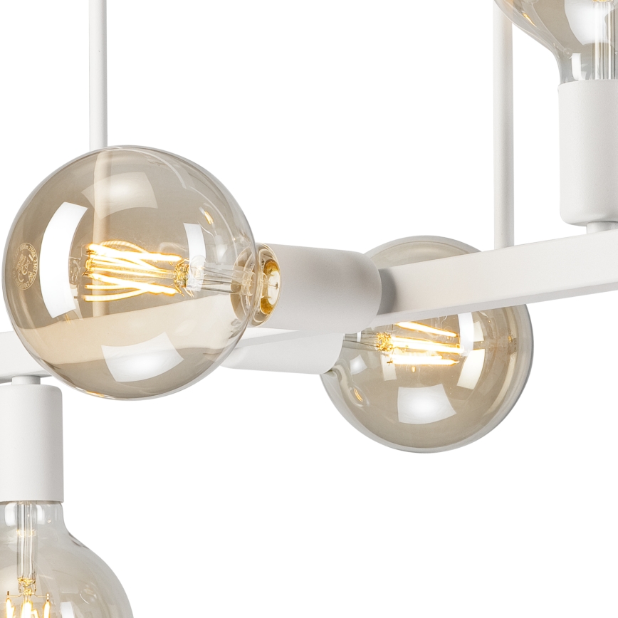 Chandelier on a pole ASTRID 6xE27/60W/230V white