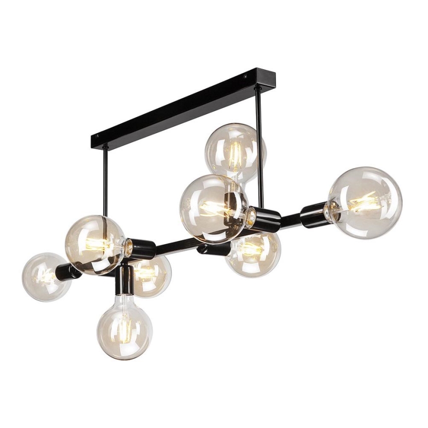 Chandelier on a pole ASTRID 8xE27/60W/230V black