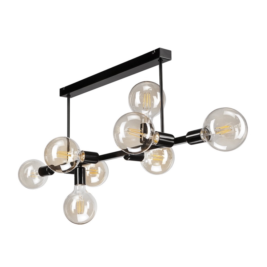 Chandelier on a pole ASTRID 8xE27/60W/230V black