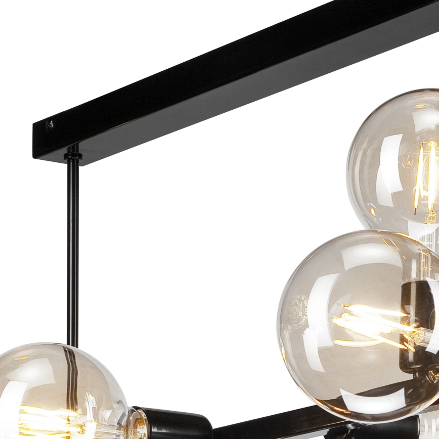 Chandelier on a pole ASTRID 8xE27/60W/230V black