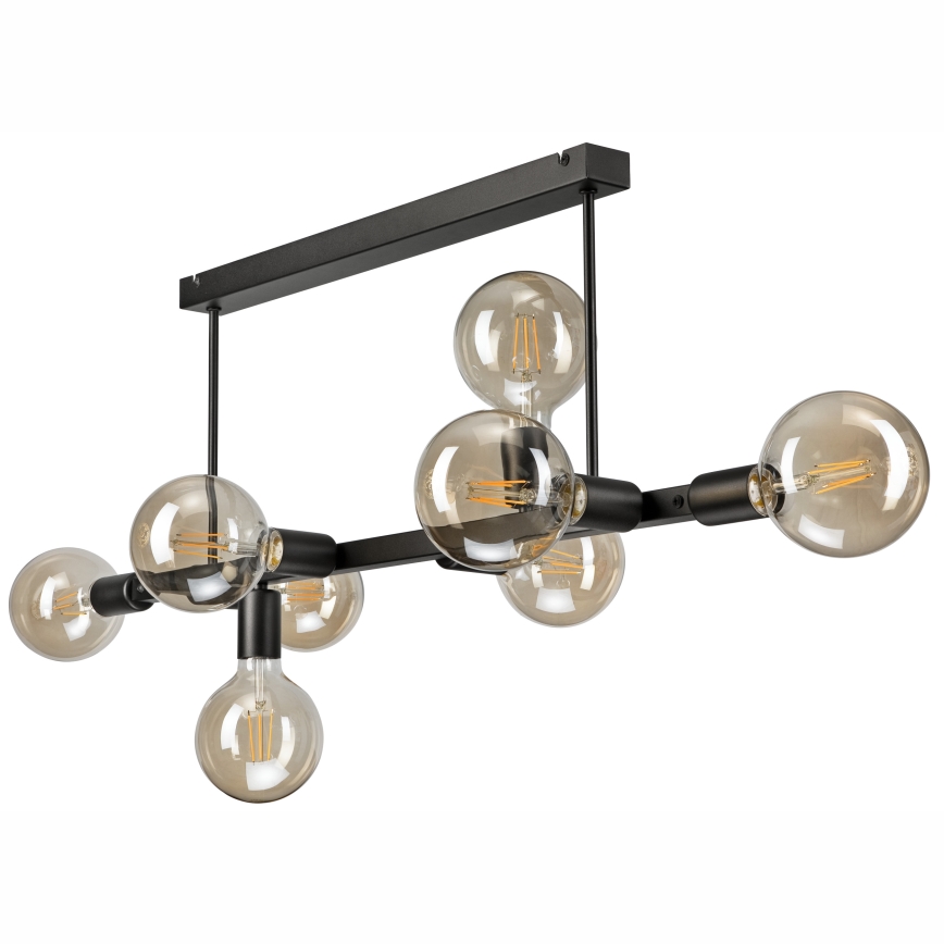 Chandelier on a pole ASTRID 8xE27/60W/230V black
