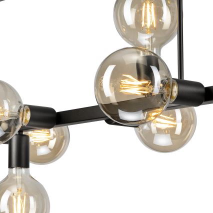 Chandelier on a pole ASTRID 8xE27/60W/230V black