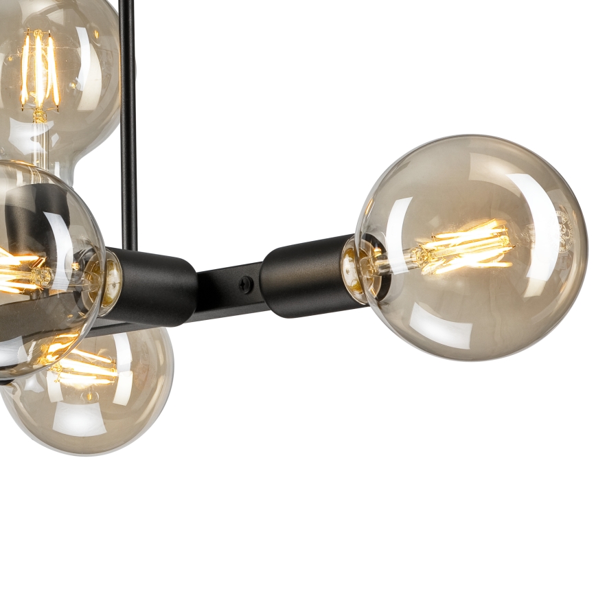 Chandelier on a pole ASTRID 8xE27/60W/230V black