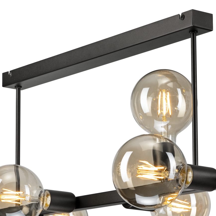 Chandelier on a pole ASTRID 8xE27/60W/230V black