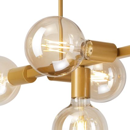 Chandelier on a pole ASTRID 8xE27/60W/230V gold
