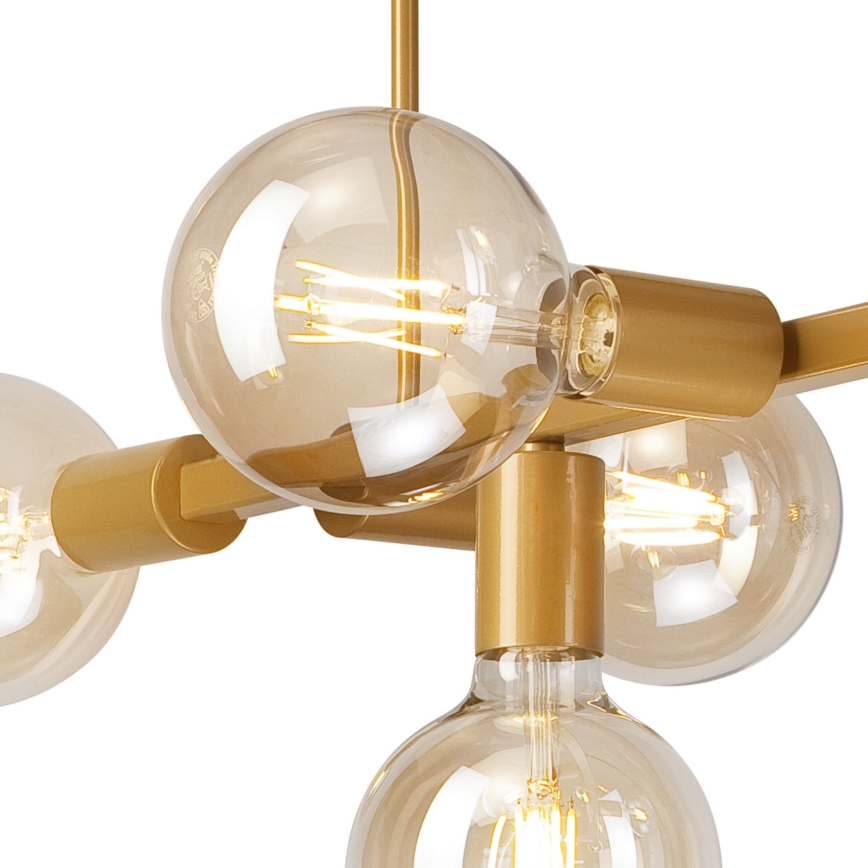 Chandelier on a pole ASTRID 8xE27/60W/230V gold