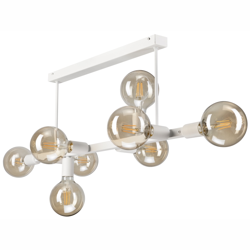Chandelier on a pole ASTRID 8xE27/60W/230V white