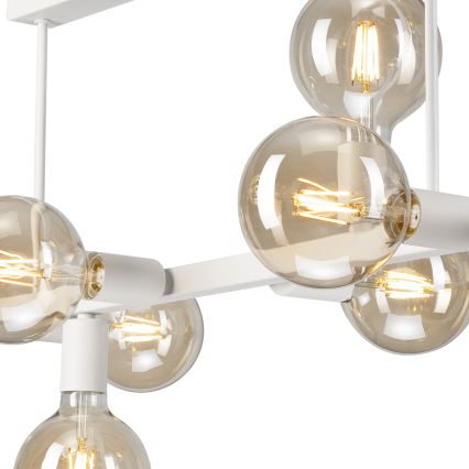 Chandelier on a pole ASTRID 8xE27/60W/230V white