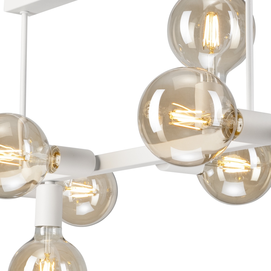 Chandelier on a pole ASTRID 8xE27/60W/230V white
