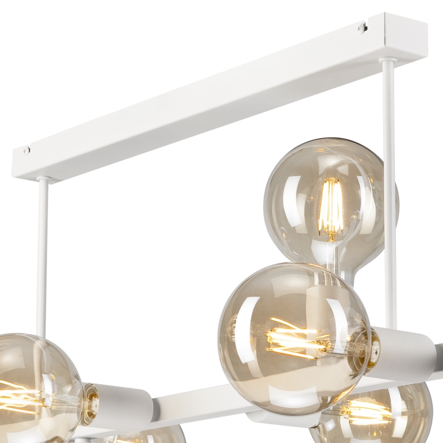 Chandelier on a pole ASTRID 8xE27/60W/230V white