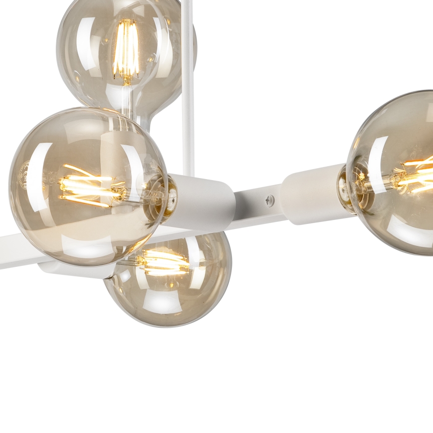 Chandelier on a pole ASTRID 8xE27/60W/230V white