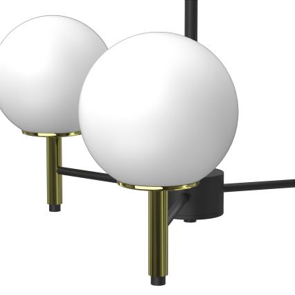 Chandelier on a pole AWINION 3xE27/15W/230V white/gold/black