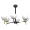 Chandelier on a pole AWINION 6xE27/15W/230V white/gold/black