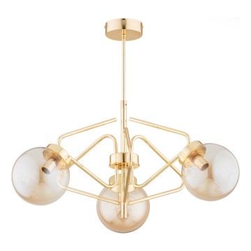 Chandelier on a pole BARSUM 3xE14/10W/230V gold