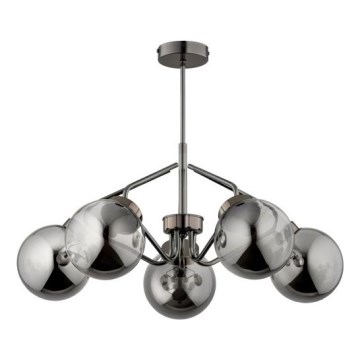 Chandelier on a pole BARSUM 5xE14/10W/230V grey