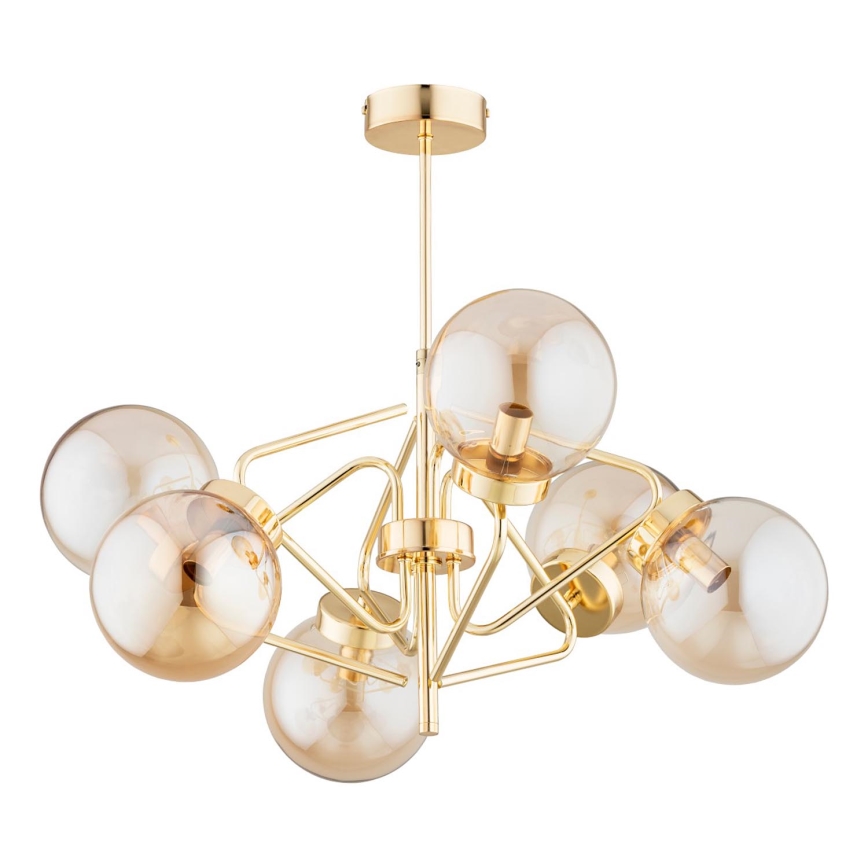 Chandelier on a pole BARSUM 6xE14/10W/230V gold