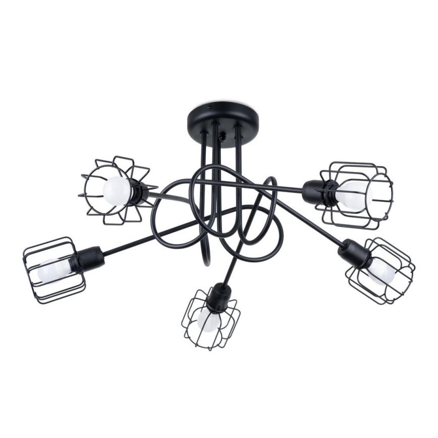 Chandelier on a pole BELUCI 5xE14/40W/230V black