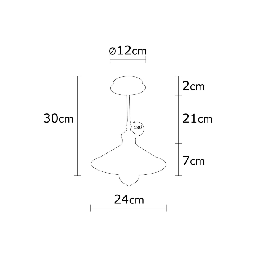 Chandelier on a pole BERCESTE 1xE27/40W/230V