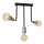 Chandelier on a pole CANDELA 3xE27/15W/230V black/shiny chrome