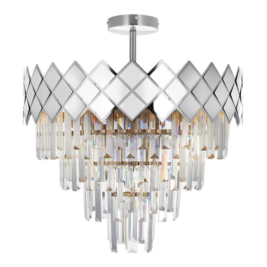 Chandelier on a pole CARISMA 9xE14/40W/230V matte chrome