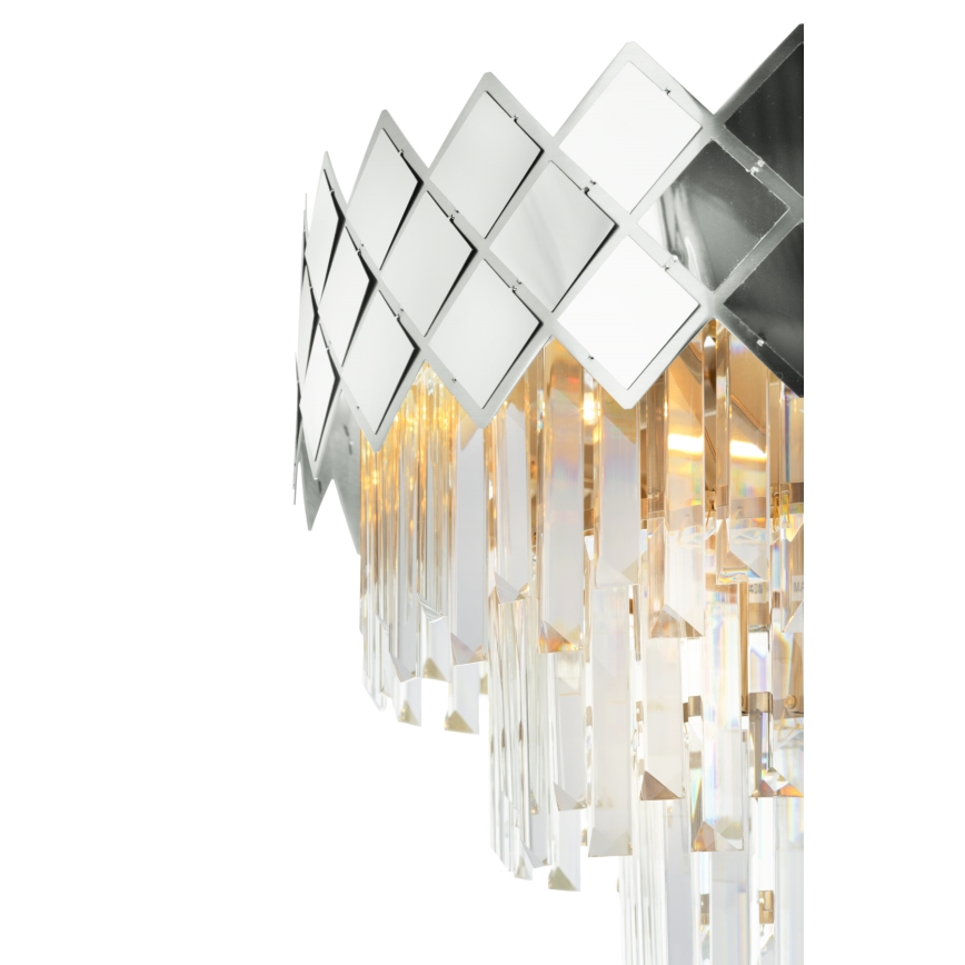 Chandelier on a pole CARISMA 9xE14/40W/230V matte chrome