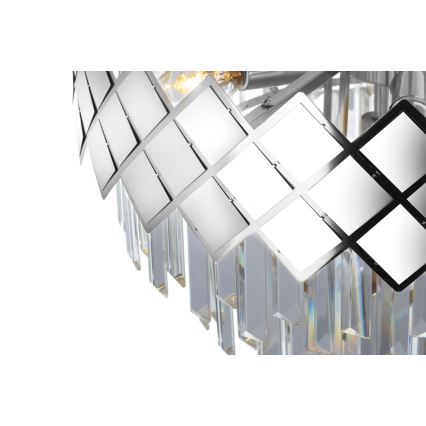 Chandelier on a pole CARISMA 9xE14/40W/230V matte chrome