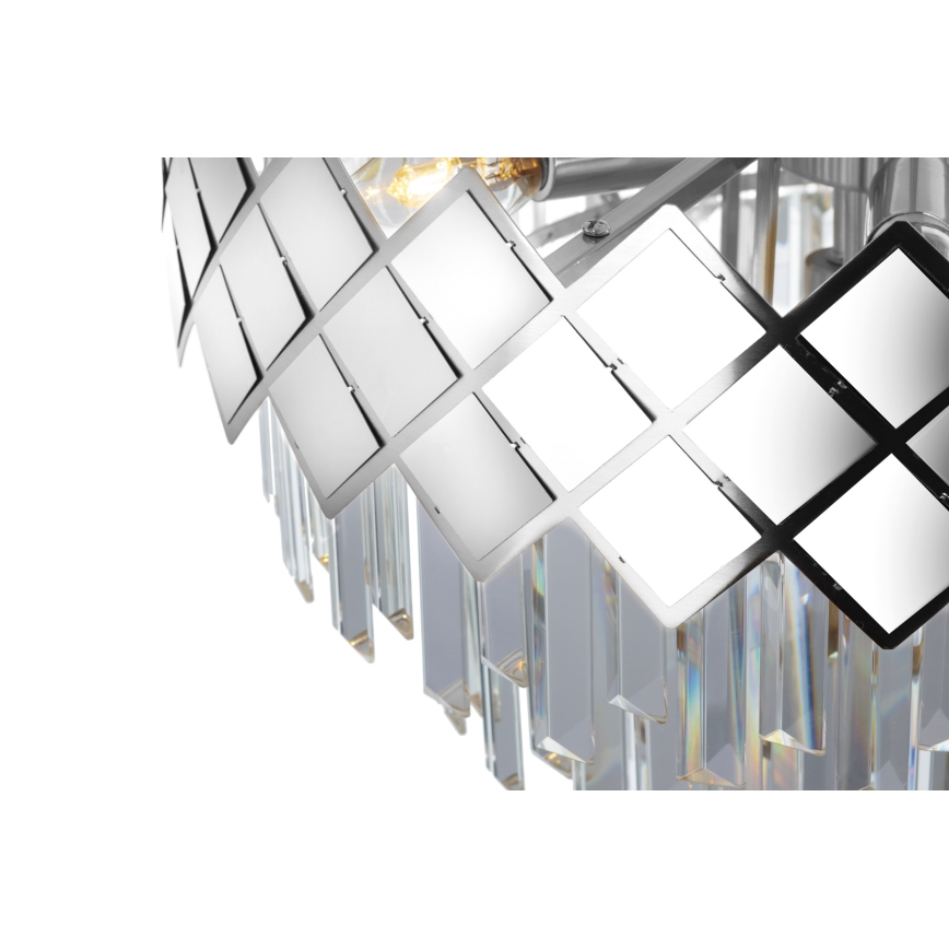Chandelier on a pole CARISMA 9xE14/40W/230V matte chrome