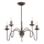 Chandelier on a pole CARTELL 5xE14/10W/230V bronze