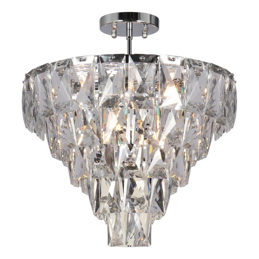 Chandelier on a pole CHELSEA 6xE14/40W/230V d. 50 cm shiny chrome